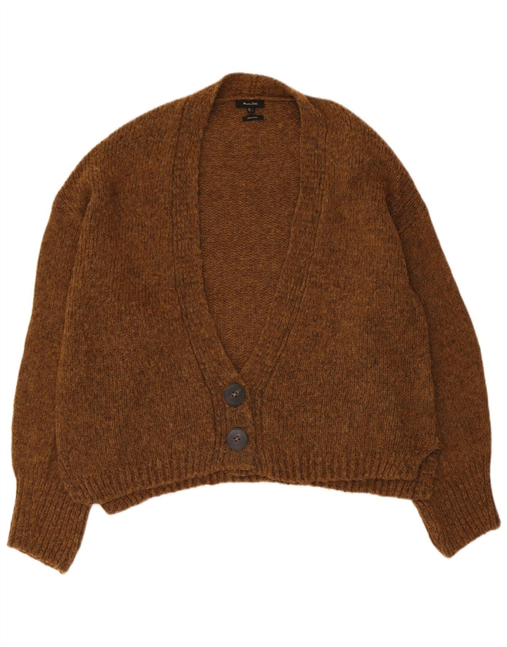 Massimo Dutti Cárdigan Corto Extragrande para Mujer UK 46 Large Marrón