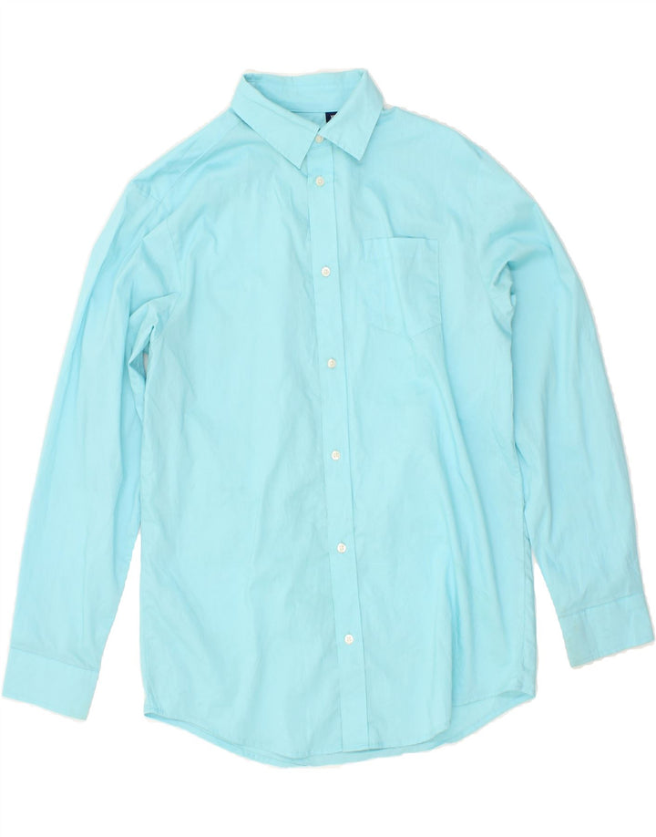 CHAPS Boys Shirt 15-16 Years XL Turquoise Cotton Vintage Chaps and Second-Hand Chaps from Messina Hembry 