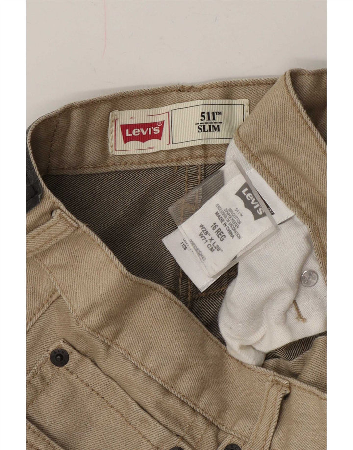 Levi's Shorts vaqueros 511 para niños 15-16 años W28 Algodón caqui