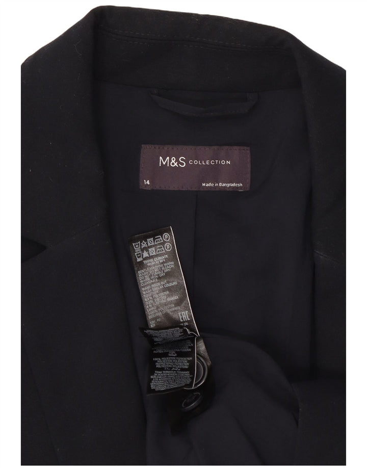 Marks & Spencer Chaqueta tipo blazer con 1 botón para mujer UK 44 Grande Azul marino