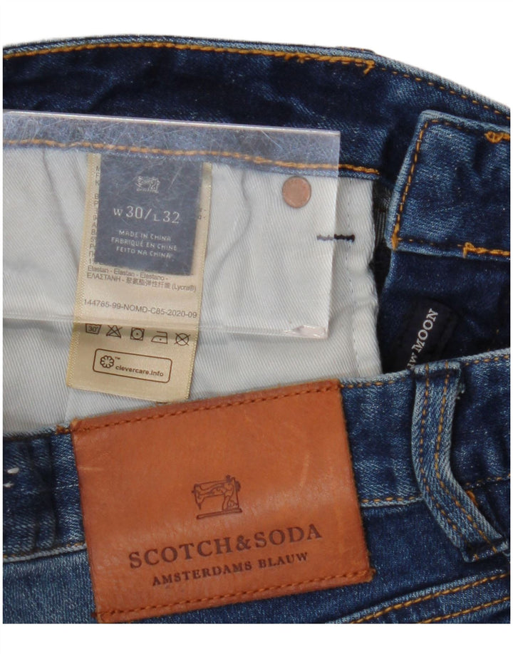SCOTCH & SODA Shorts Vaqueros Slim Mujer W30 Medium Azul Marino Algodón
