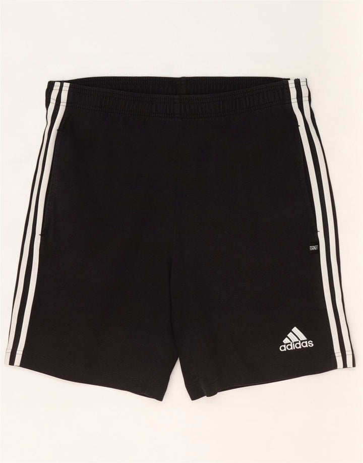 Adidas - Pantalones cortos deportivos para hombre, algodón negro mediano