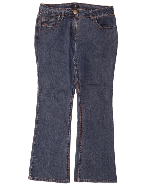 M&Co Vaqueros Bootcut para Mujer UK 14 Large W32 L30 Algodón Azul