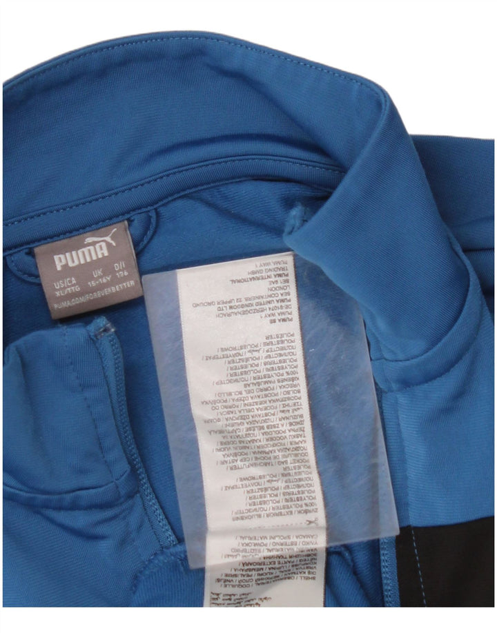 PUMA Chaqueta de chándal para niño 15-16 años Azul Poliéster color block