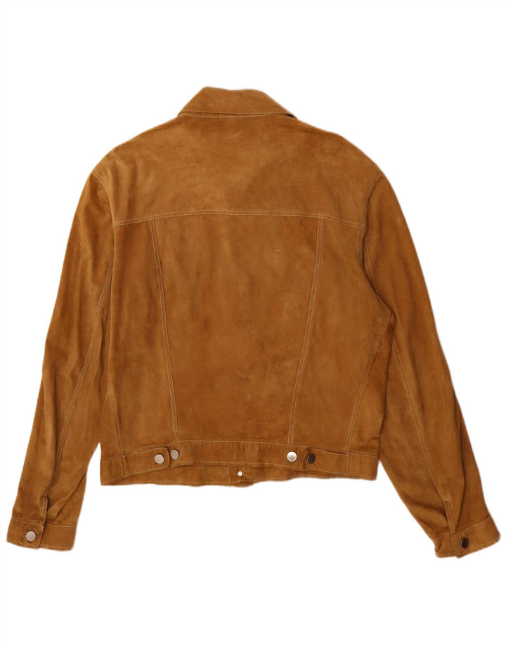 Chaqueta de ante vintage para hombre IT 52 XL Cuero beige