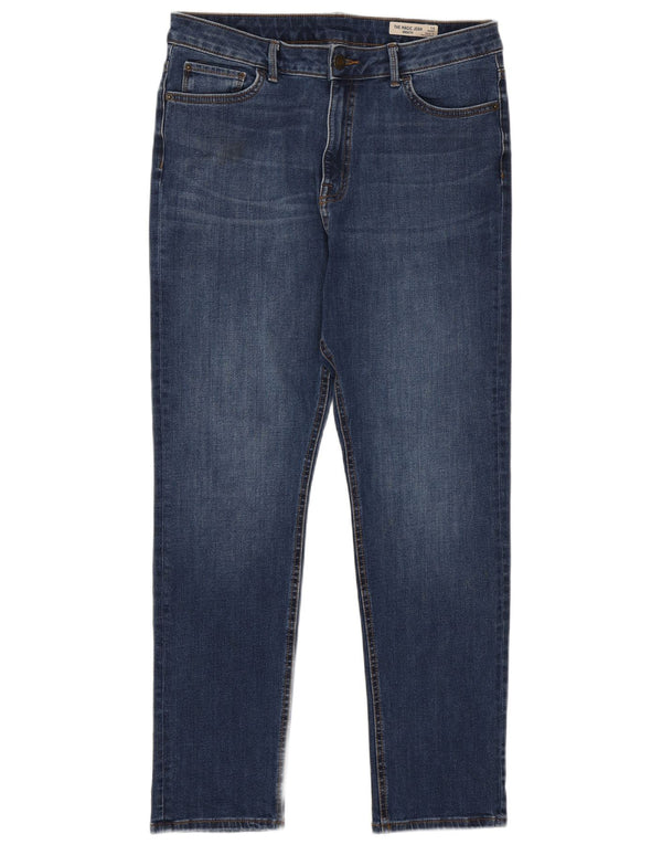 Marks & Spencer Vaqueros ajustados para mujer UK 14 Large W32 L27 Algodón azul