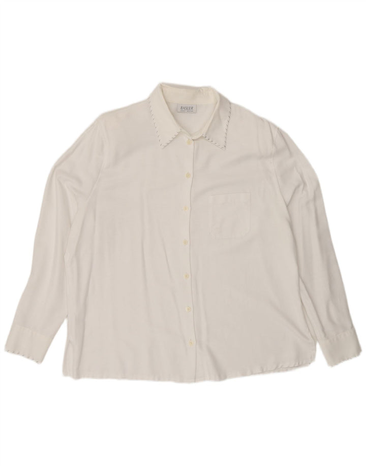 Basler Blusa camisera para mujer EU 44 XL Viscosa blanca