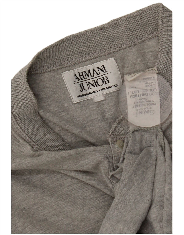 Armani Camiseta Niño Manga Larga 13-14 Años Gris Algodón