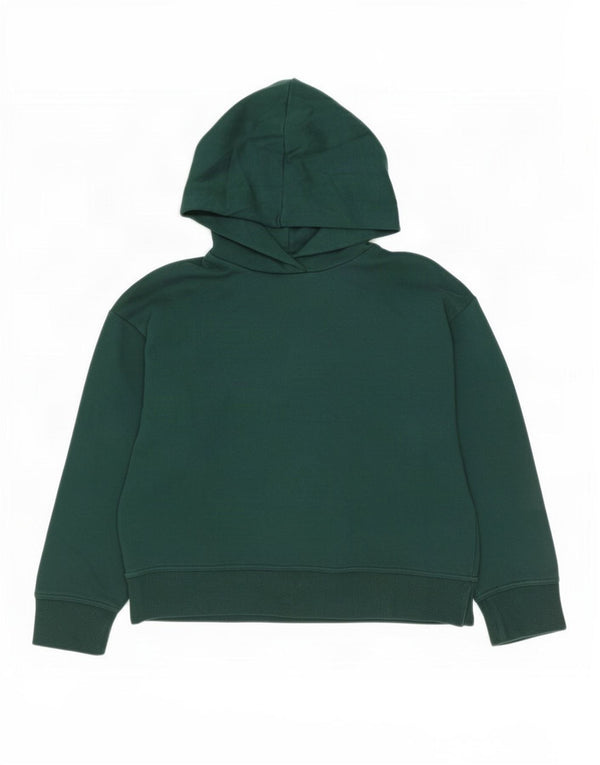 Zara Mujer Sudadera con Capucha Extragrande UK 10 Small Algodón Verde