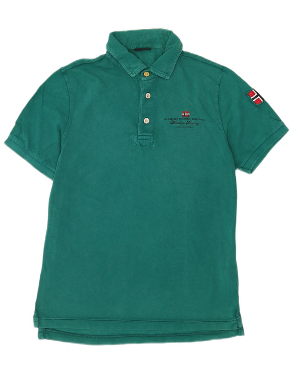 Napapijri Polo Con Estampado Geográfico De Algodón Verde Medio Hombre