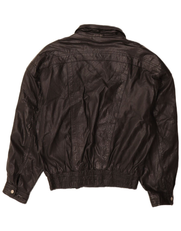 Yukon Trail Chaqueta de cuero para hombre IT 50 Grande Negro