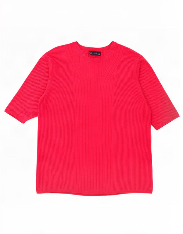 Marks & Spencer Camiseta para Mujer Top UK 40 XL Viscosa Rosa