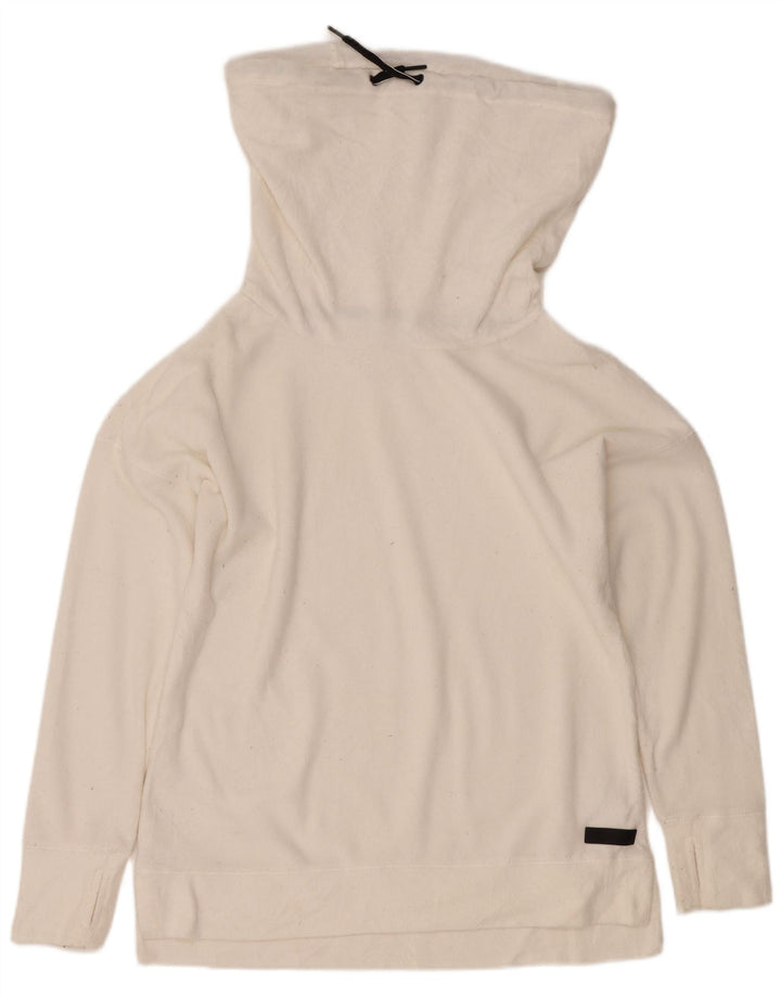 Calvin Klein - Sudadera con cuello vuelto para mujer, talla 40, tamaño mediano, color blanco