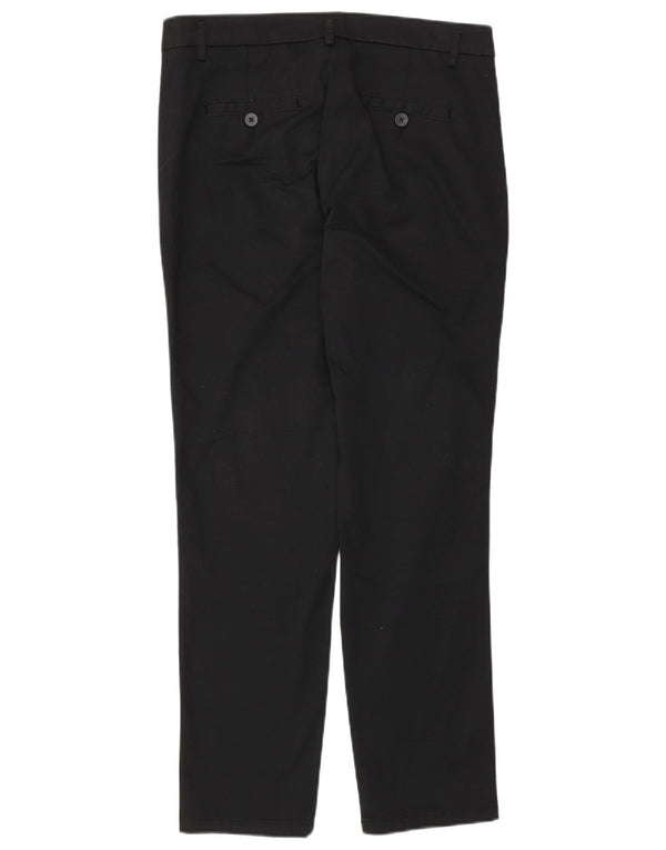 Benetton Pantalones Casuales Slim para Mujer UK 40 Small W27 L28 Algodón Negro
