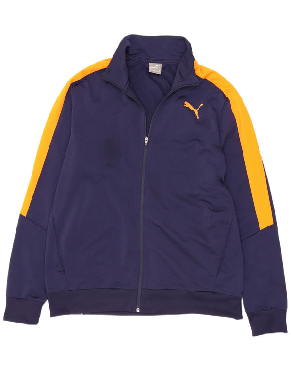Puma Hombre Chándal Top Jacket XL Azul Marino Colorblock Poliéster Deportes