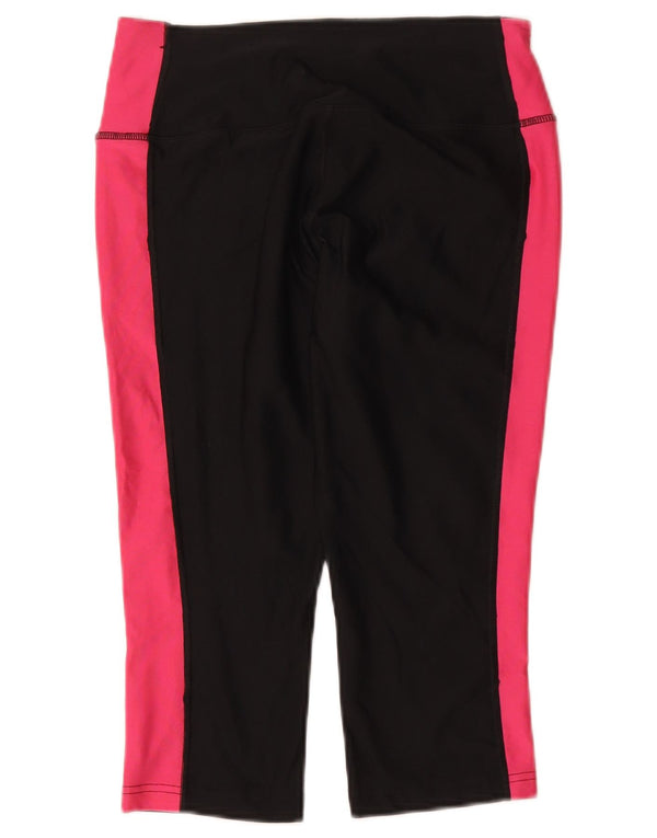 Nike Leggings capri Dri Fit para mujer UK 8 Small Black Colourblock Sports