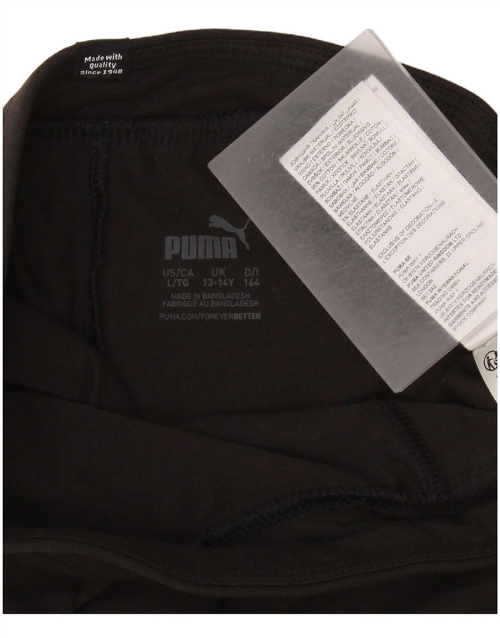 PUMA Leggings gráficos para niña 13-14 años Algodón negro