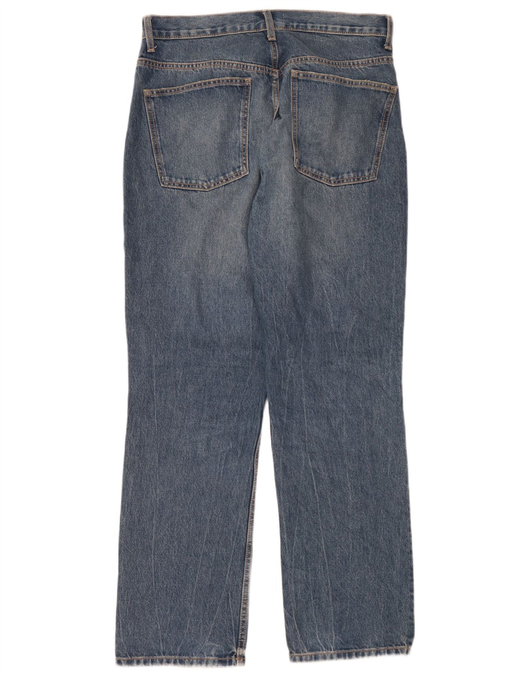 Zara Vaqueros Rectos Mujer EU 44 XL W34 L32 Azul