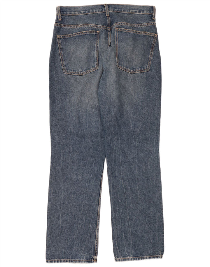 Zara Vaqueros Rectos Mujer EU 44 XL W34 L32 Azul