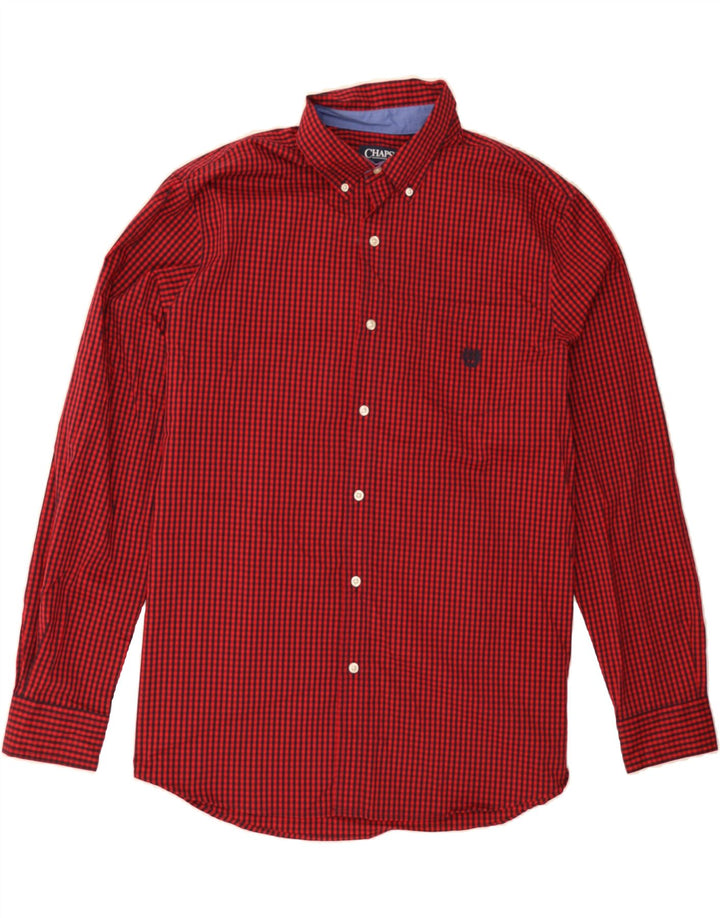CHAPS Mens Shirt XL Red Gingham Cotton Vintage Chaps and Second-Hand Chaps from Messina Hembry 