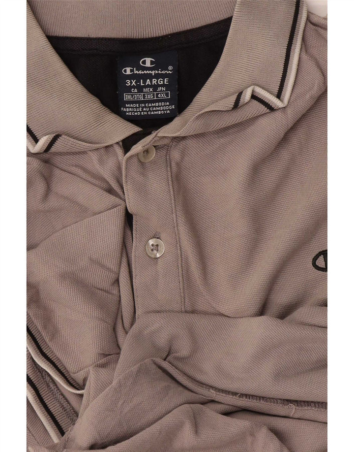 Champion Polo Hombre 3XL Gris Rayas