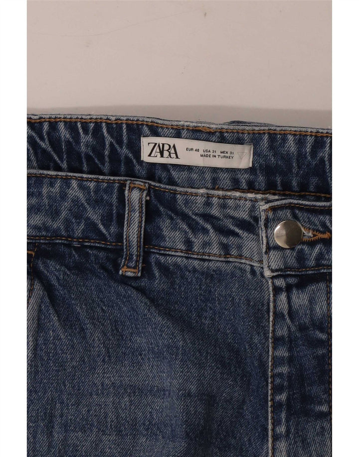 Zara Hombre Vaqueros Cónicos Recortados EU 40 Medium W31 L25 Azul