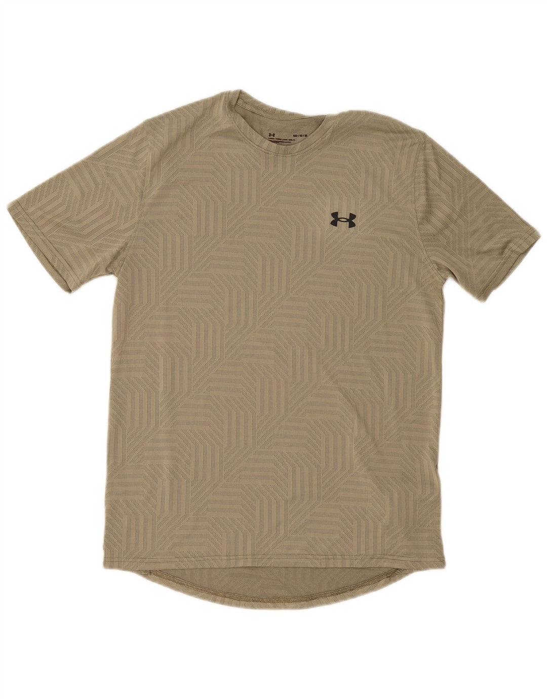 Camiseta Under Armour Hombre Top Medium Caqui Geométrico Poliéster