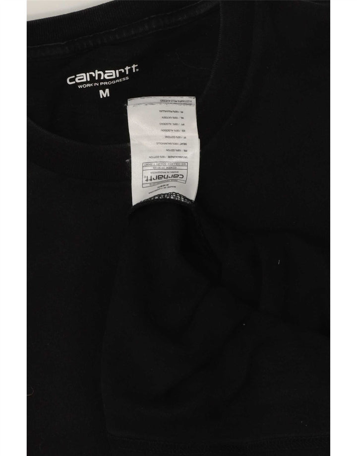 Carhartt Hombre Camiseta Gráfica Top Medio Algodón Negro
