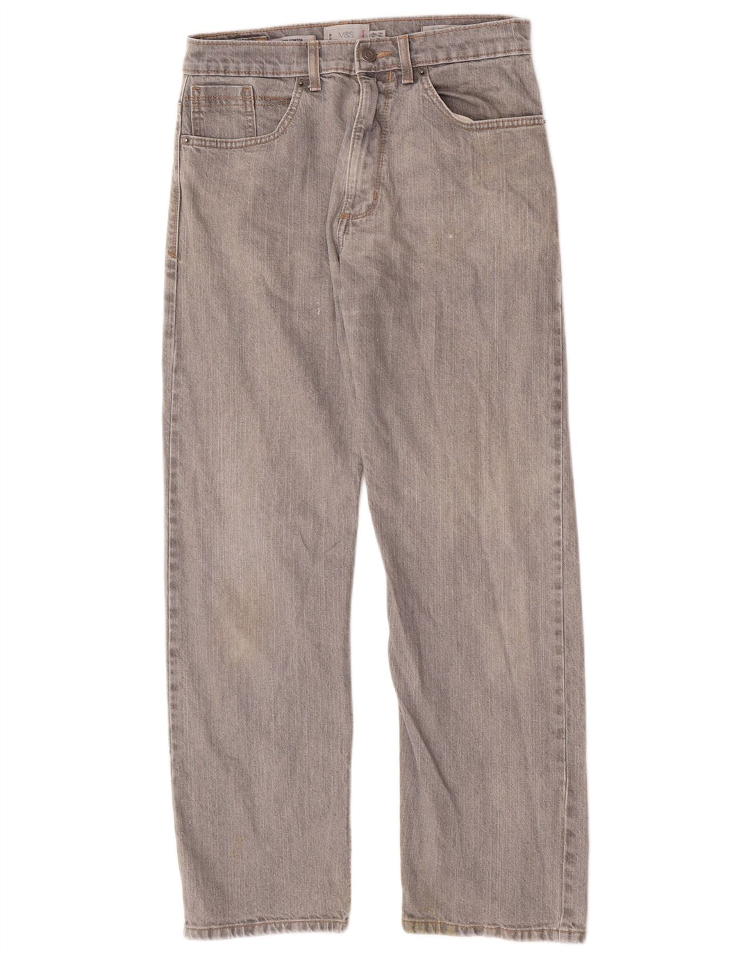 Vaqueros rectos para mujer Marks & Spencer W30 L29 Algodón gris