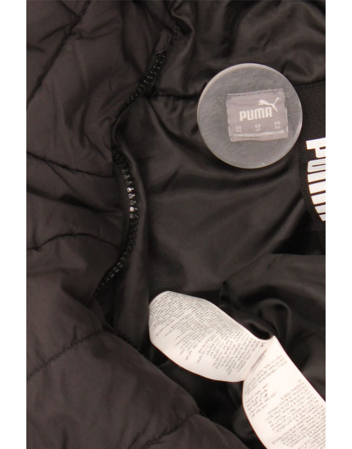 Puma Abrigo acolchado con capucha para mujer UK 6 XS Poliéster negro