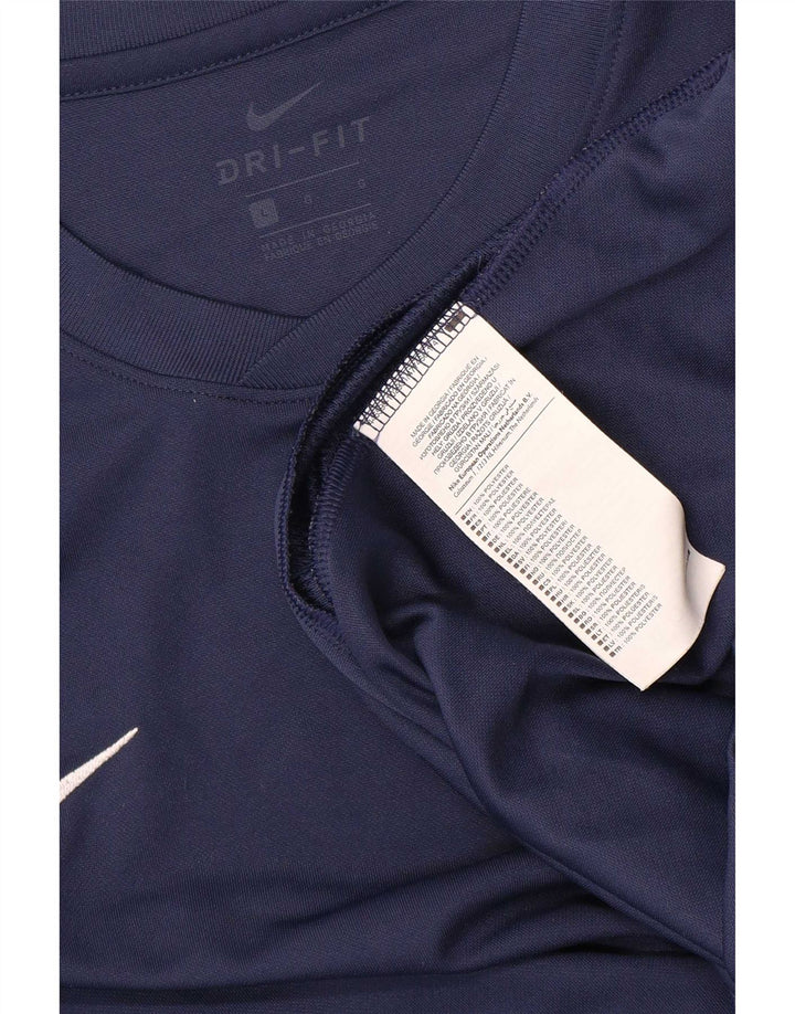 Camiseta Nike Dri Fit para hombre, talla grande, poliéster azul marino