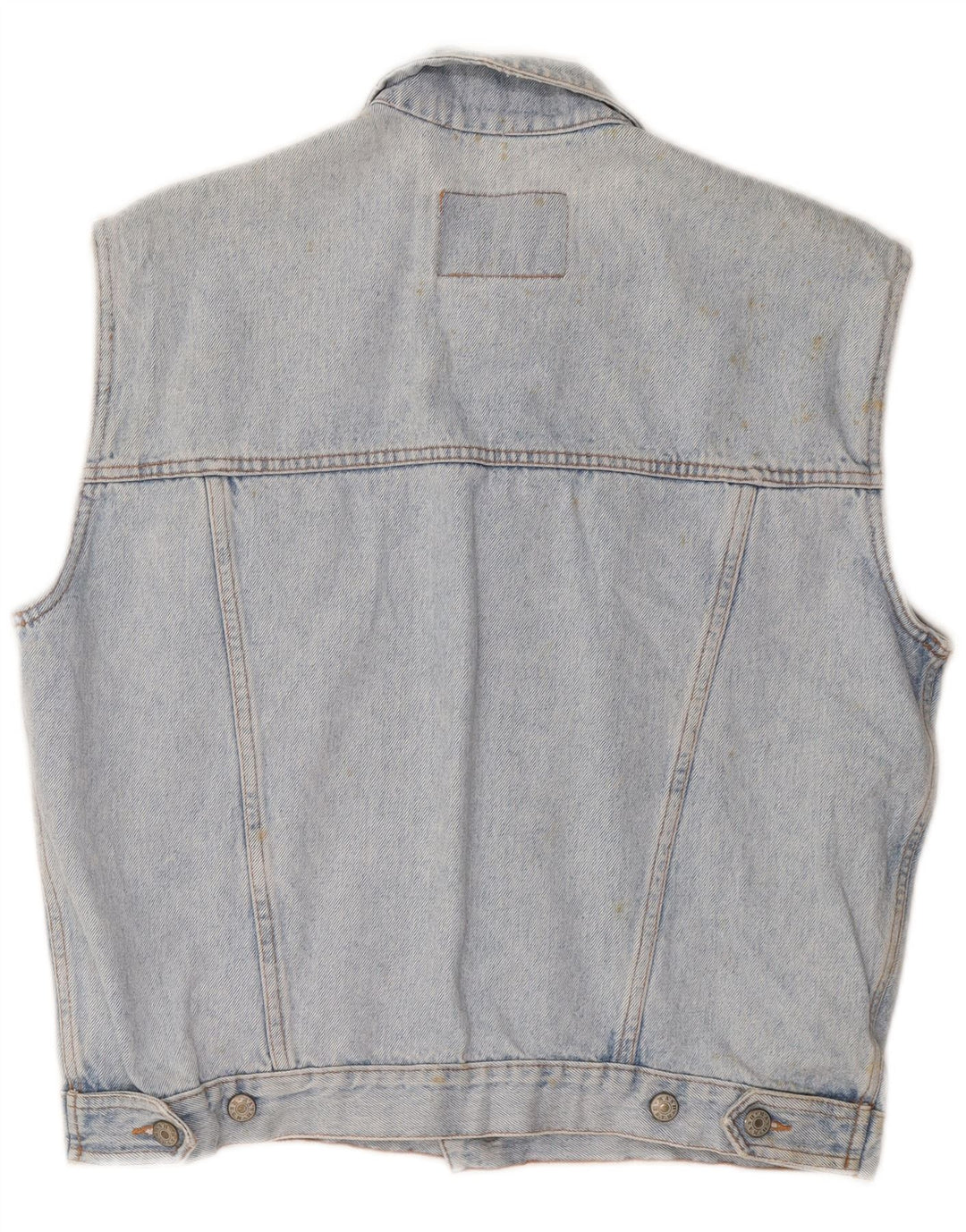 MASH Mens Denim Gilet UK 36 Small Blue Cotton