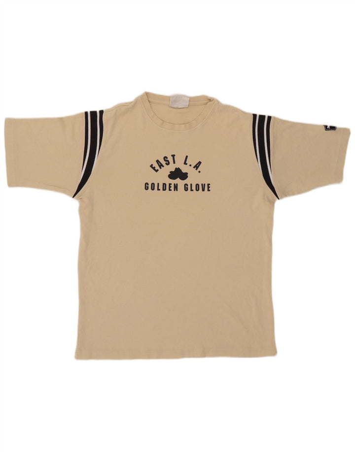 Camiseta Puma Hombre Graphic Top Algodón Beige Medio