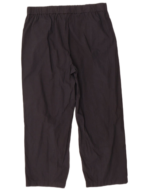 Marks & Spencer Pantalones casuales de cintura alta para mujer UK 40 Large W36 L27 Negro