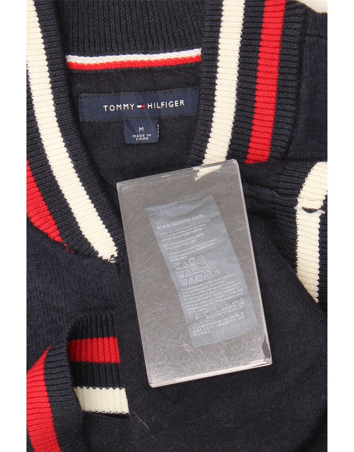 Tommy Hilfiger Suéter tipo cárdigan para hombre Algodón azul marino mediano