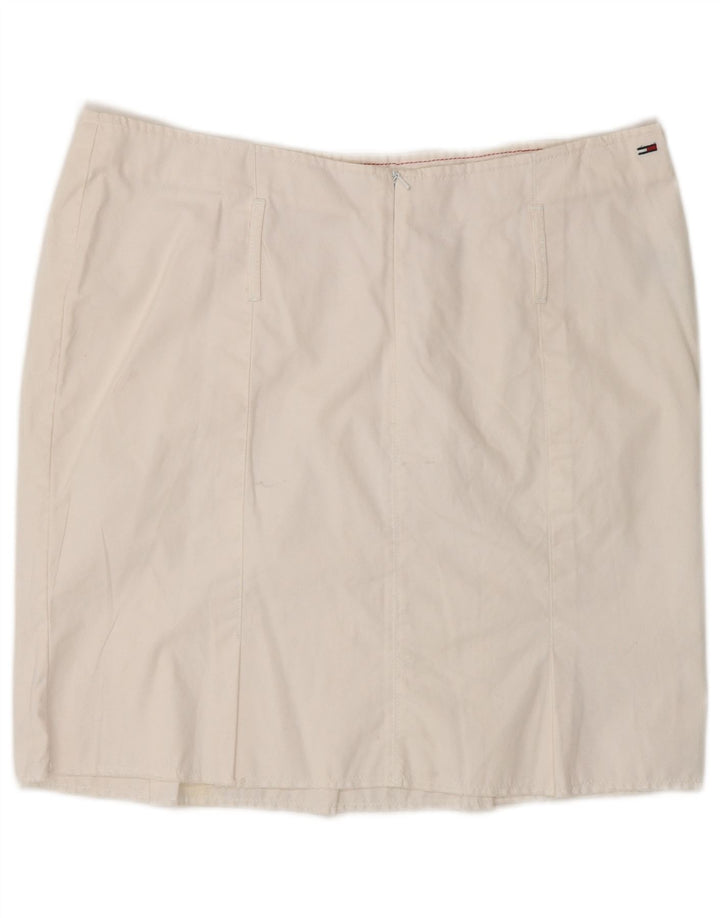 Tommy Hilfiger Minifalda para Mujer Grande W32 Algodón Blanco