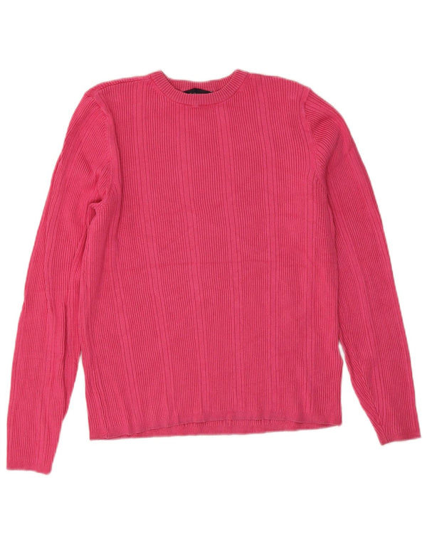 Marks & Spencer Jersey de cuello redondo para mujer UK 44 Viscosa rosa mediana