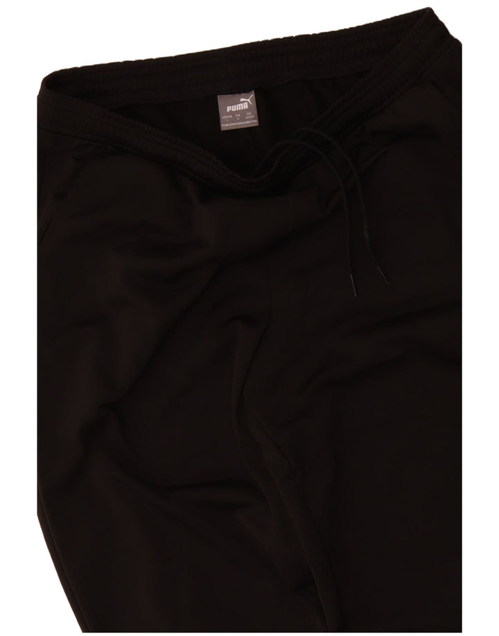 PUMA Pantalones de chándal para hombre, talla grande, poliéster negro