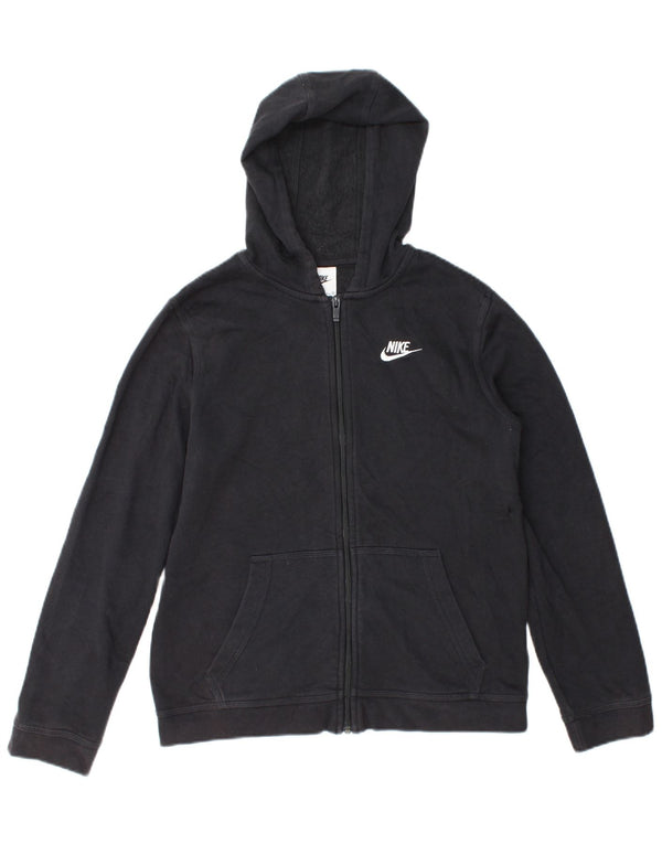 Nike Sudadera con capucha y cremallera para niños 13-14 años XL Algodón negro