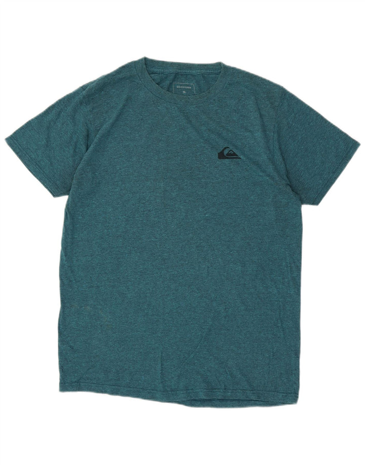 Quiksilver Hombre Regular Fit Camiseta Top Algodón Azul Medio