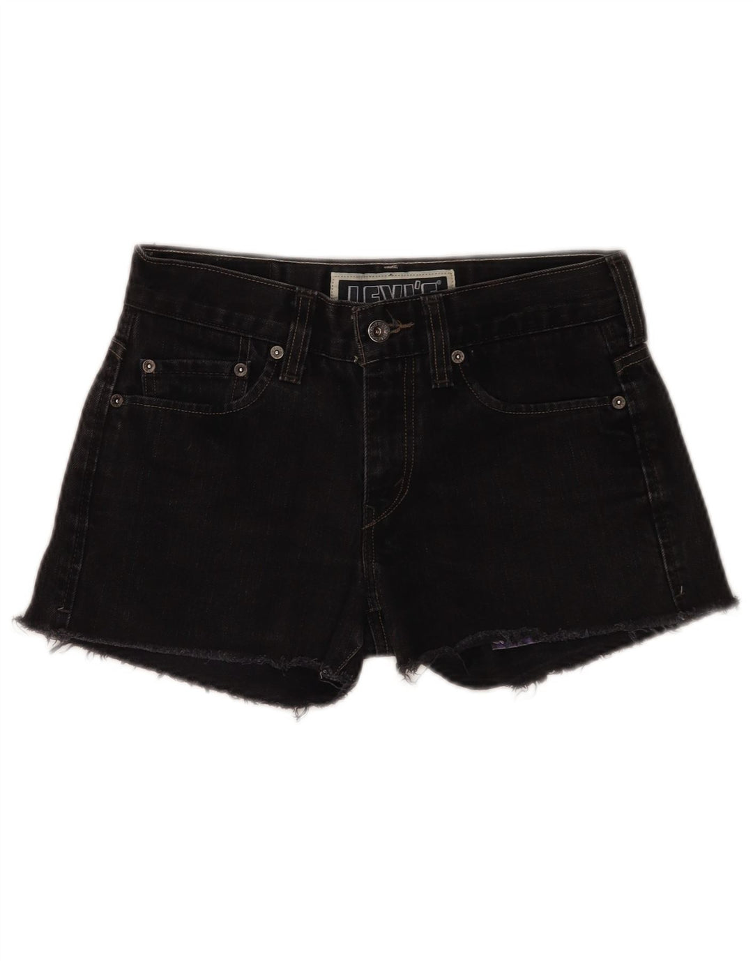 Levi's Mujer 511 Shorts De Mezclilla Ajustados W30 Algodón Negro Mediano