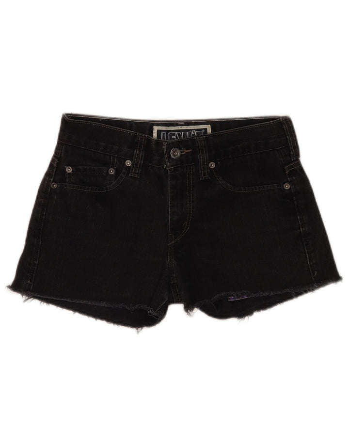 Levi's Mujer 511 Shorts De Mezclilla Ajustados W30 Algodón Negro Mediano
