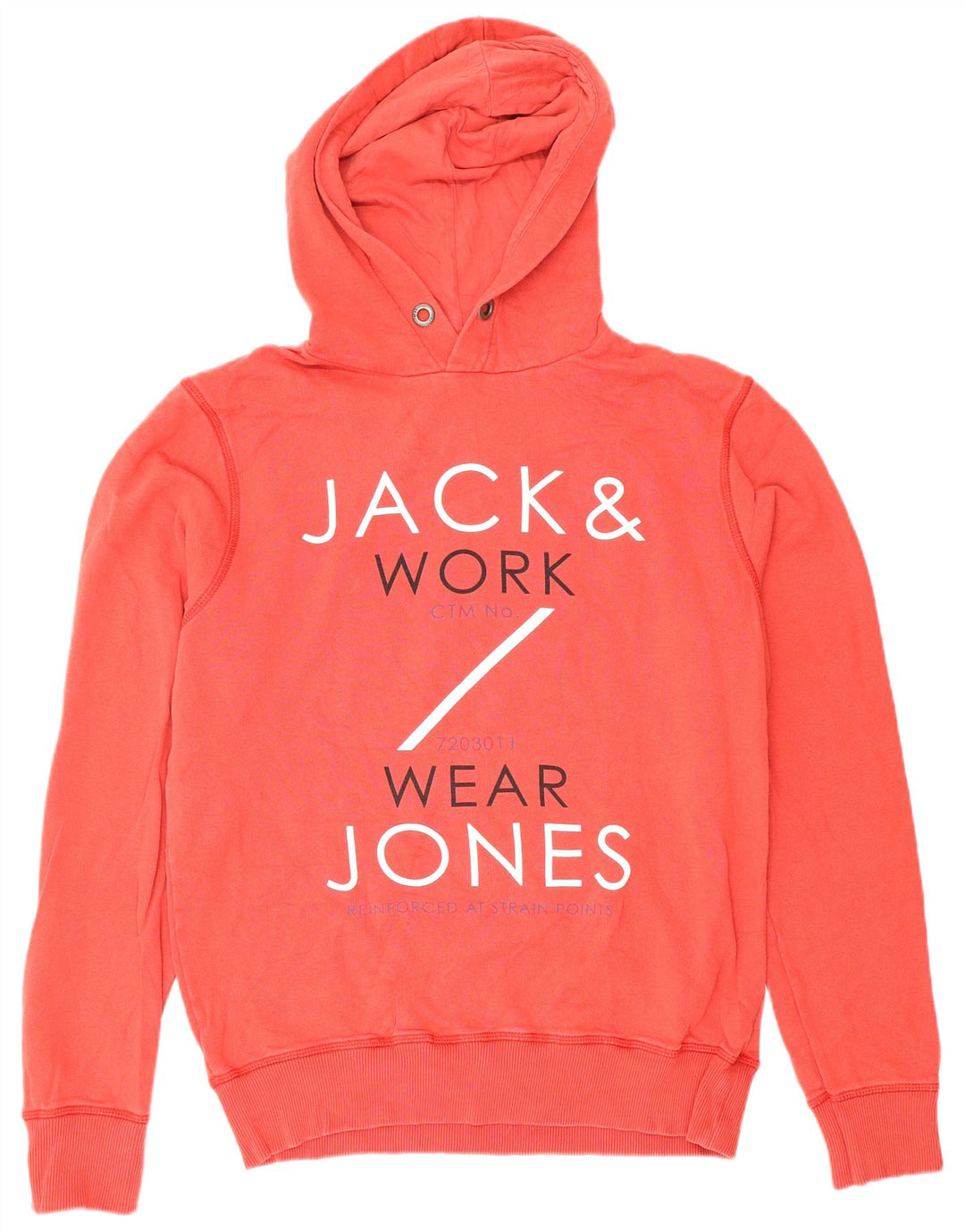 Jack & Jones Hombre Sudadera Con Capucha Gráfica Jersey De Algodón Rojo Medio