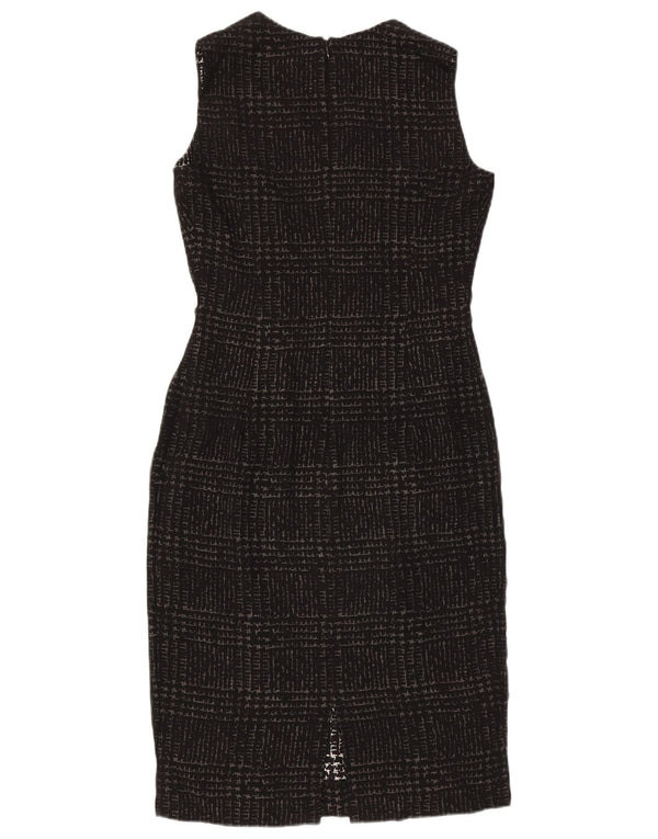 Gianfranco Ferre Vestido tubo para mujer UK 10 Small Black Houndstooth