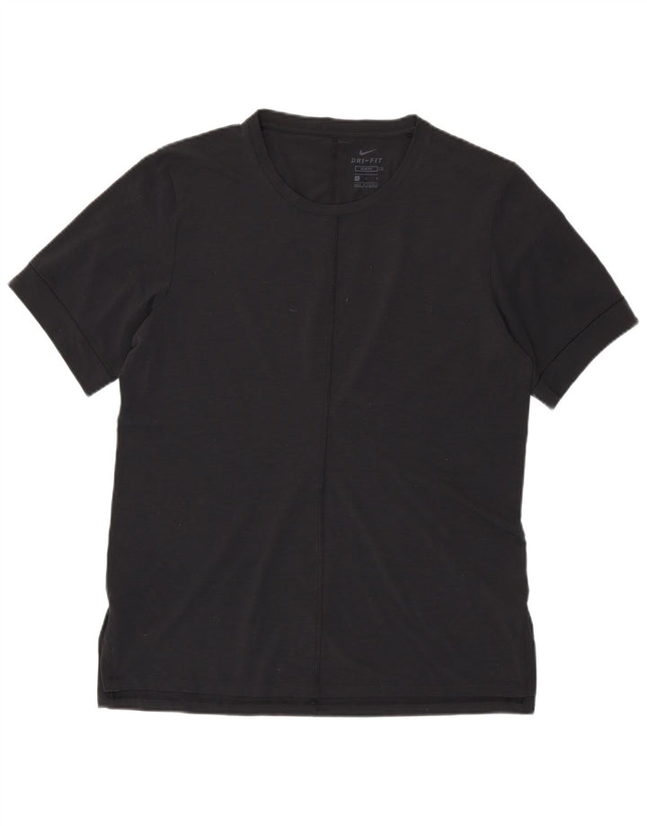 NIKE Camiseta Dri Fit Slim Fit para Hombre Top Grande Poliéster Negro