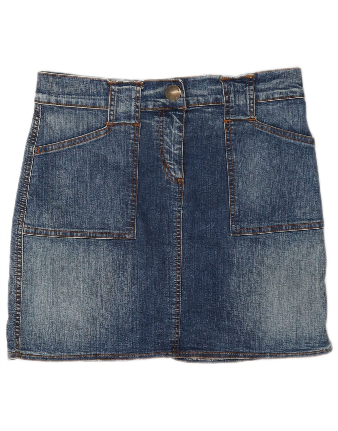 Minifalda Vaquera Carrera Mujer W30 Azul Medio