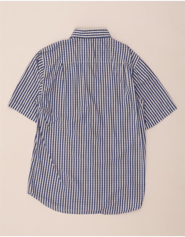 Paul & Shark Camisa de manga corta para yates para hombre Talla 40 Cuadros azules medianos