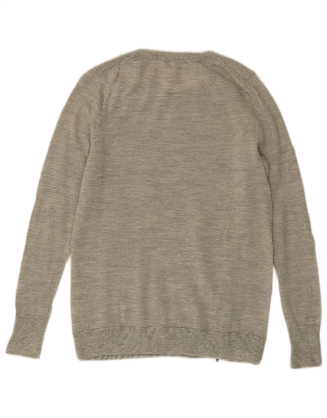 J. CREW Suéter tipo jersey con cuello barco para mujer UK 10 Small Grey Merino Wool