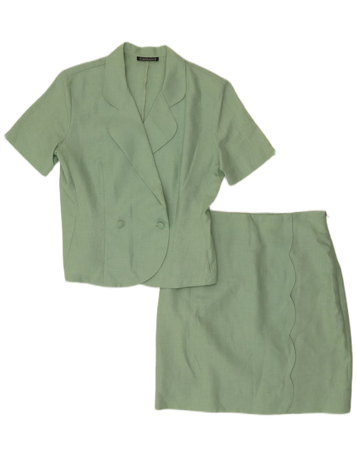 Cacharel Conjunto de falda de 2 piezas con doble botonadura para mujer IT 44 Medium W28 Verde