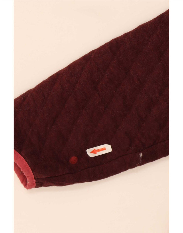 Orvis - Sudadera con cuello y botones para mujer, talla 40, algodón granate mediano